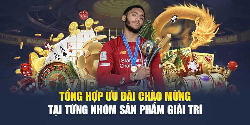 Tổng hợp ưu đãi chào mừng tại từng nhóm sản phẩm giải trí